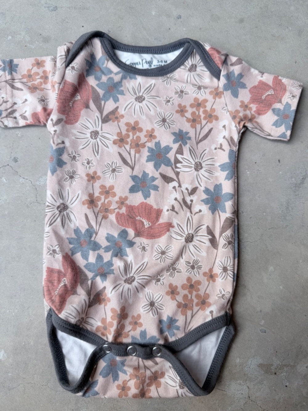 Baby Boho Floral Onesie Bodysuit - Picture 3 of 4